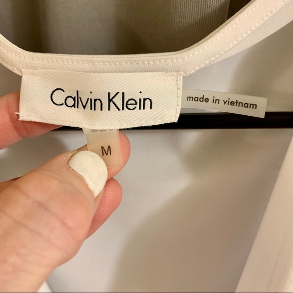 NWOT Calvin Klein Drape Front Sleeveless Top - Picture 5 of 7